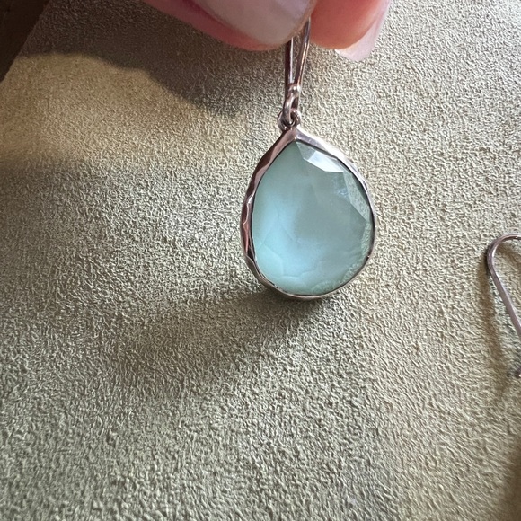 Ippolita Rock Candy sterling MOP light green drop pierced earrings - Picture 7 of 10